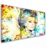 Kolmeosalise pildiga l&otilde;uendiprint Sophia Loren 60x40 mitmev&auml;rviline