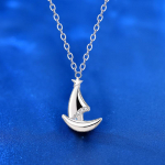 Originaalne Haven Couple kaelakee 925 Sterling h&otilde;bedane lihtsa ripatsiga stiilis ehted