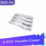 Kroomitud auto uksek&auml;epideme katte trimm Chrysler 300 300C 2005~2010 kriimustuskindla komplekti kroomitud v&auml;lisosade jaoks Metallic Silver 4pcs