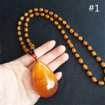 Hi Vintage Bohemian etnilise stiiliga mesilasvahast merevaigust ripats helmestega naiste kampsunist ketiga kaelakee 1