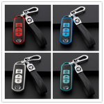 Color My Life TPU autov&otilde;tmehoidja kaitsekattega v&otilde;tme&uuml;mbris Mazda 3 6 Axela CX-3 CX3 CX-5 CX5 jaoks Without Key Chain punane