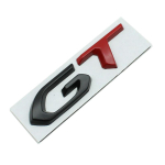 Auto 3D metallist GT logoga kere pagasiruumi embleemi m&auml;rgi kleebis KIA K3 K5 Sportage Peugeot 206 207 208 301 508 2008 3008 A white