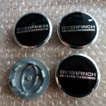 4 TK Uus 63 mm OVERFINCH ratta keskkorkide katte embleem must