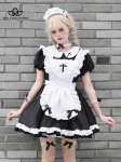 Armas neiu neiu kost&uuml;&uuml;m naiste seksikas pesukleit gooti Lolita riided Jaapani Kawaii kohviku vormiriietus Halloweeni teenija r&otilde;ivad S must