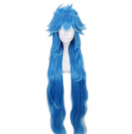 Anime sinine pikk parukas Cosplay m&auml;ng Twisted Wonderland Idia surilina kost&uuml;&uuml;m kuumakindlad s&uuml;nteetilised juuksed meeste naiste parukad One Size taevasinine v&auml;rv