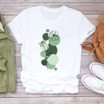 (Aasia suurus)Naiste prinditud daam, akvarellistiil, 90ndate armas naiste triiks&auml;rk, moodne T-s&auml;rk Riietus vabaaja l&uuml;hikeste varrukatega graafiline T-s&auml;rk S