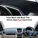 Peugeot 207 206+ Autole Sisearmatuuri Kate Armatuuri Matt Armatuurimatt Vaip Kate P&auml;ikesekaitse Padi Vaip UV-vastane Red LHD black