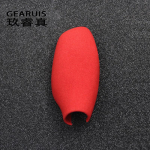 Car Suede wrapping Gear Shift Knob Handle Collars ABS Cover Sticker For BMW 5 7 Series G30 G38 G32 G01 G02 G08 G11 G12 X3 X4 punane