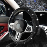 Siser&otilde;ngas puudub teemant Full Diamond Flash Uus elastne rooliratta katte auto k&auml;epide valge