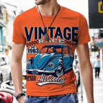 Suvised meeste vintage T-s&auml;rgid Retro-automood Topid 3D-tr&uuml;kiga O-Kaelus Suur l&uuml;hikeste varrukatega Harajuku Naljakad Meeste T&auml;navar&otilde;ivad XL