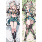 Anime Decor padjap&uuml;&uuml;r Genshin Impact Kirara Dakimakura Waifu padjap&uuml;&uuml;r, 2-poolne printimine, kallistav kehapadja kate Otaku kingitused 120x40cm Pillowcase