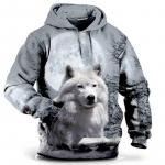 Loomade kapuutsiga dressipluus Meeste kapuuts, Wolf Graafiline T-s&auml;rk 3D-printeriga pullover Suurem&otilde;&otilde;tmeline meeste r&otilde;ivad Topid Meeste S&uuml;gises t&auml;navar&otilde;ivad 4XL