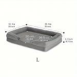 Veekindel m&auml;luvahuga ortopeediline koeravoodi suurtele ja keskmistele koertele, eemaldatav pestav kate, libisemiskindel p&otilde;hi L:34.65*25.2*7.87inch/