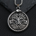 Vintage Viking Wolf Tree Meeste Kaelakee Nordic Moon Celtic Knot Ripats Protector Ehted Kingitus Aksessuaarid
