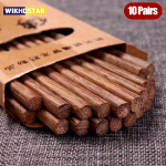 10 paari\komplekt Palgist kanatiivaga puidust s&ouml;&ouml;gipulgad laki- ja vahavabad Jaapani hotelli majapidamises kasutatavad mahagonist s&ouml;&ouml;gipulgad 10 Pairs\set