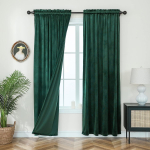 Sametakna pimendavad kardinad, l&auml;biv&otilde;etud kardinad, 2 paneeli magamistoa elutoa kontori jaoks W132cm x H213cm