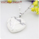 30 mm valge s&uuml;damega T&uuml;rgi t&uuml;rkiissinised ripats kaelakee looduslikust kivist naiste kaunistused sulamist l&uuml;hike kett T&uuml;drukute ehete valmistamise disain