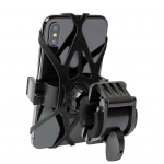 1 komplekt jalgrattatelefoni alus, reguleeritav 360-kraadine Universaalne mobiiltelefonihoidja Jalgrattatarvikud must