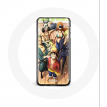 &Uuml;mbris Samsung Galaxy J3 2016 One Piece Luffy Poster Crews Manga Anime jaoks
