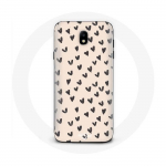 &Uuml;mbris Samsung Galaxy S4 abstraktse musta s&uuml;dame tekstuuriga taustale