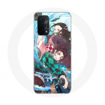 Coque pour Oppo A54 5G Tanjiro et Nezuko Demon Slayer Kimetsu no Yaiba Anime