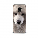 &Uuml;mbris Samsung Galaxy A8 Plus samojeedi halli koerat&otilde;u jaoks