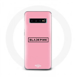 Coque pour Samsung Galaxy S10 Blackpink Groupe de K-pop Logo Fond Rose