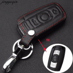 Jingyuqin 3-nupuline nahast auto v&otilde;tme&uuml;mbrise stiilikate BMW 1 3 5 6 seeria auto v&otilde;tmekesta tera fob E90 E91 E92 E60 hoidik must
