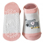 1 paar beebisokke armsad pehmed multifilmi loomasuvised v&auml;ikelaste sokid libisemiskindla t&auml;piga lastele S hall