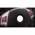 Car styling For BMW E90 2005-2012 Steering Wheel Button Cover Trim Frame Sticker punane