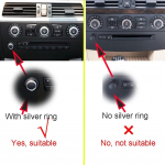 Auto keskkonsooli kliimaseadme helitugevuse reguleerimisnupu r&otilde;ngakate raamikleebis BMW E60 E61 2008-2010 jaoks Color-Red