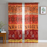 Heledad Aafrika stiilis t&uuml;lli l&auml;bipaistvad kardinad elutoa kaunistamiseks Magamistoa kardinad K&ouml;&ouml;k Voile Organza kardinad 135W x 114H(cm)