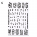 Nail Art Trend Kleebised Mustvalged Romantilised kleebised