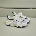 Naiste Slip on v&otilde;rkkangast hingavad jooksutossud, platvorm, n&ouml;&ouml;riga PU-nahast vabaaja spordijalatsid Kerged paksud tennised 35