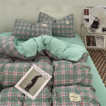 Ins Style voodipesukomplekt Nordic &uuml;he kahekordse lameda linaga tekikott Padjap&uuml;&uuml;r Pehme mikrokiust t&auml;issuuruses voodipesu 1.2m