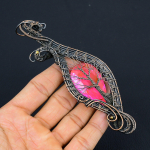 Natural TreeOfLifeKunzite Gemstone Copper Wire Wrap Gift Pendant 5.91 d6g02