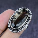 Natural Alexandrite Quartz Gemstone Handmade 925 Steling Silver Ring Size 8 a8p67