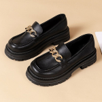 Mary Jane'i kingad naistele Pumps Lolita Platform Naiste Loafers Vintage t&auml;isnahast libisemine metallist pandlaga Oxfordi kingad 35 must