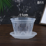 1 tk lillepott Aia istutusmasin aukudega drenaažipotid L&auml;bipaistvad orhideekorvid Plastikust hingavad lillepotid Aksessuaarid B11