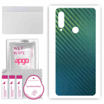 apgo Protective Skin Sticker for the back compatible with Lenovo Z6, Wrap Film, Foil, Vinyl - Pattern Carbon Chameleon CAKA1
