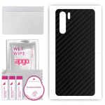apgo Protective Skin Sticker for the back compatible with Oppo Reno3, Wrap Film, Foil, Vinyl - Pattern Carbon Black