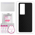 apgo Protective Skin Sticker for the back compatible with Vivo IQOO 9 SE, Wrap Film, Foil, Vinyl - Pattern Carbon Black