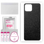 apgo Protective Skin Sticker for the back compatible with Honor Play 5T, Wrap Film, Foil, Vinyl - Pattern Black Honeycomb