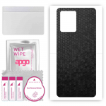 apgo Protective Skin Sticker for the back compatible with ZTE Voyage 30, Wrap Film, Foil, Vinyl - Pattern Black Honeycomb