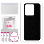 apgo Protective Skin Sticker for the back compatible with Vivo IQOO Z6X, Wrap Film, Foil, Vinyl - Pattern Matte Black