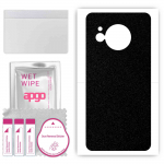apgo Protective Skin Sticker for the back compatible with Sharp Aquos R8, Wrap Film, Foil, Vinyl - Pattern Matte Black