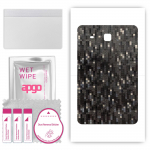 apgo Protective Skin Sticker for the back compatible with Samsung Galaxy Tab E 9.6 SM-T561, Wrap Film, Foil, Vinyl - Pattern Carbon Black Pixel