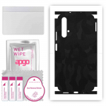 apgo Protective Skin Sticker for the back+sides compatible with Honor 20, Full Wrap Film, Foil, Vinyl - Pattern Black Camo