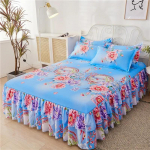 Ruffle Seelik Voodikate Kodutekstiil Tr&uuml;kitud voodi seelik Magamistoa tekikatted Vooditekid Linad Tolmukaitse voodipesu 3 tk/komplekt 3PCS-120x200cm