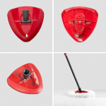 Mopi alusketas Mopipea asendus plastikust kolmnurkne ketas seedri jaoks Tarvik Vileda O-Cedar jaoks 360 &deg; p&ouml;&ouml;rlev mopipea punane